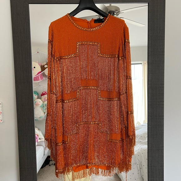 ASOS Fringe Cocktail Dress - Picture 3 of 8